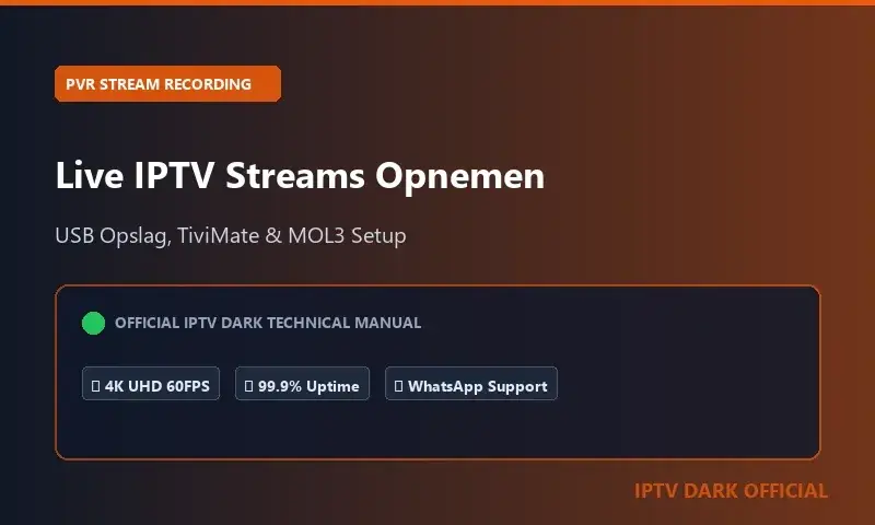 Live IPTV Streams & TV-Programma's Opnemen: Stap-voor-Stap Handleiding
